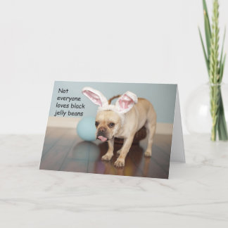 Französische Bulldoggen-Ostern-Karte! Feiertagskarte