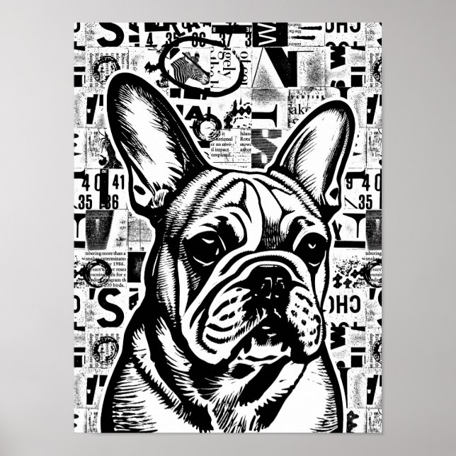 Französische Bulldoggen-Poster und -Prints Poster (Vorne)