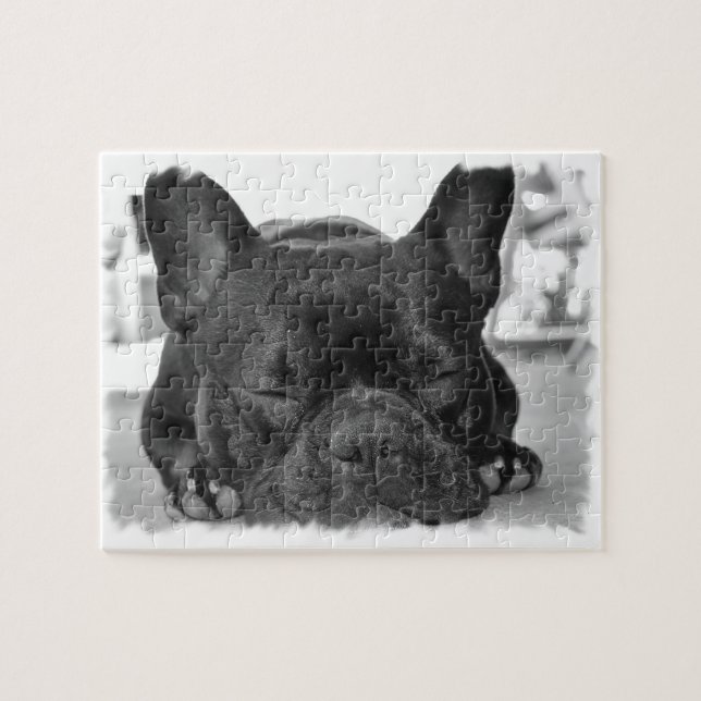 Französische Bulldoggen-Puzzlespiel (Horizontal)