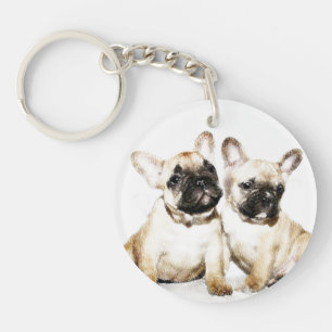 Französische Bulldoggen Schlüsselanhänger