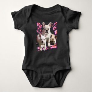 Französische Bulldoggen Schmetterling Bulldog Baby Strampler