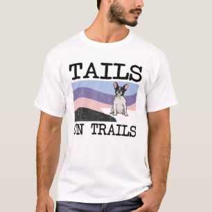 Französische Bulldoggen-Schwänze auf Wanderwegen F T-Shirt