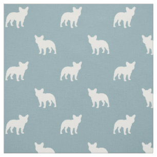 Französische Bulldoggen-Silhouetten Frenchie Stoff