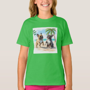 Französische Bulldoggen Strand French Bulldog T-Shirt