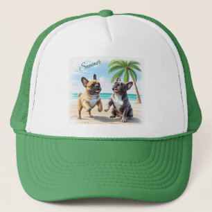 Französische Bulldoggen Strand French Bulldog Truckerkappe