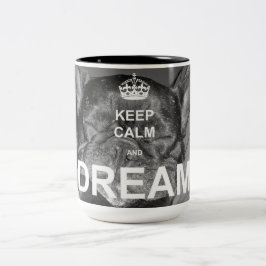 Französische Bulldoggen-Traum-Tasse Zweifarbige Tasse
