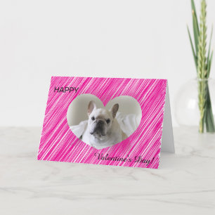 Französische Bulldoggen-Valentinstag-Herz-Gruß Feiertagskarte