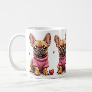 Französische Bulldoggen Valentinstag Kaffeetasse