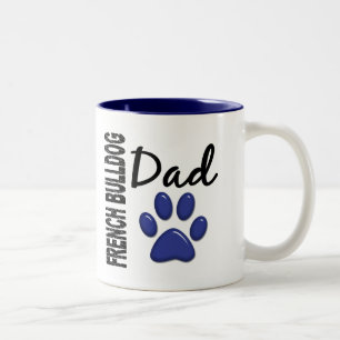 Französische Bulldoggen-Vater 2 Zweifarbige Tasse