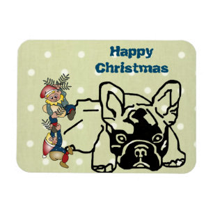 Französische Bulldoggen Weihnachten French Bulldog Magnet