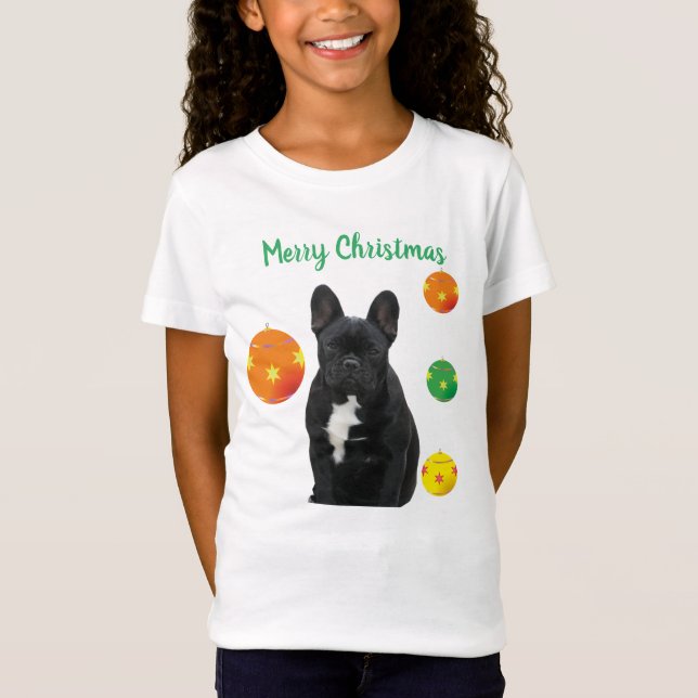 Französische Bulldoggen Weihnachten Shirt (Vorderseite)