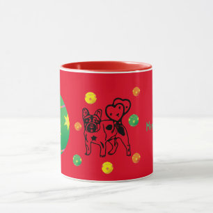 Französische Bulldoggen Weihnachten Tasse