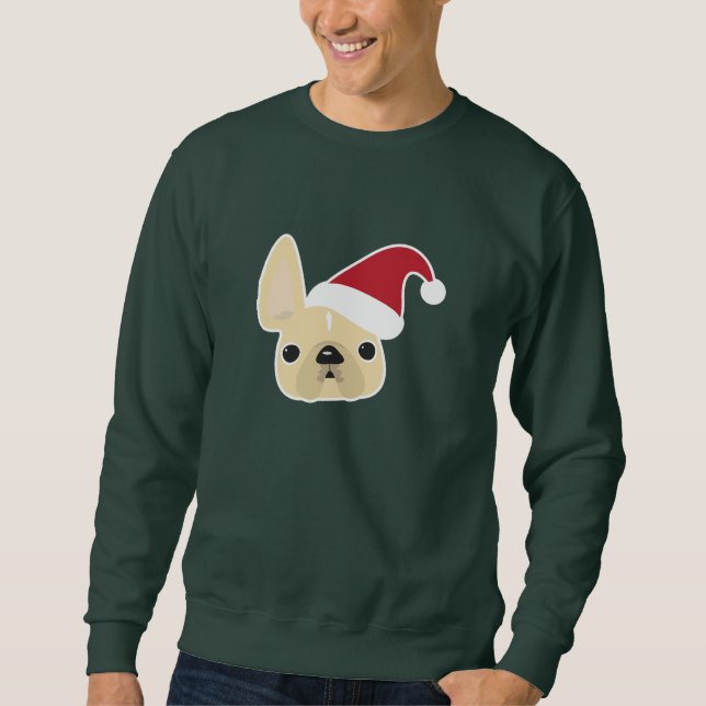 Französische Bulldoggen-WeihnachtsSweatshirt Sweatshirt (Vorderseite)