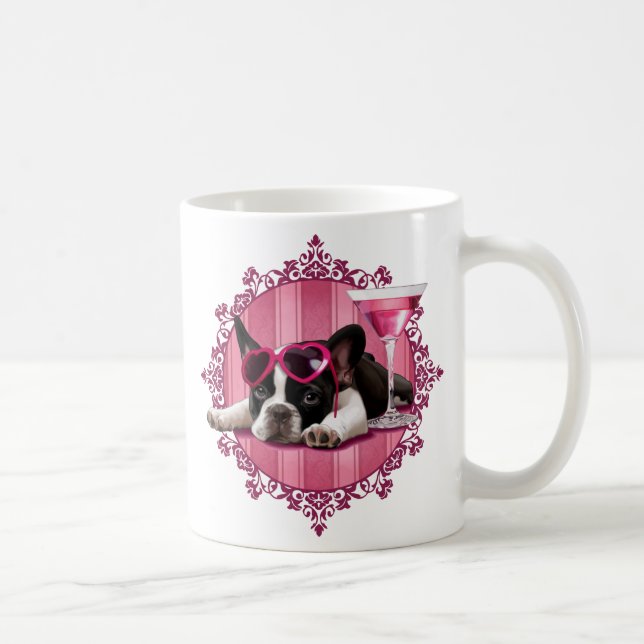 Französische Bulldoggen-Welpe Kaffeetasse (Rechts)