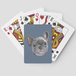 Französische Bulldoggen-Welpe Spielkarten