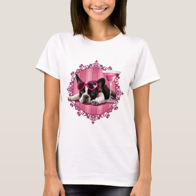 Französische Bulldoggen-Welpe T-Shirt (Vorderseite)