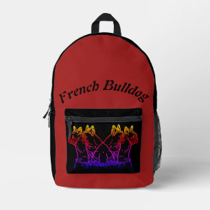 französische Bulldoggen zwei Freunde  Bedruckter Rucksack