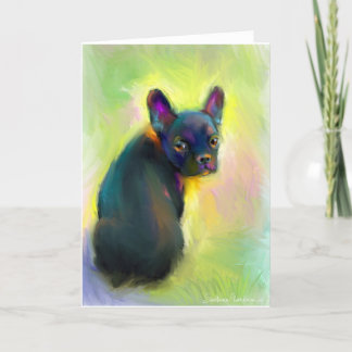 Französische Bulldogin-Welpenart Karte