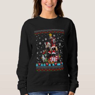 Französische Bulldogs Dog Christmas Lights Ugly Ch Sweatshirt