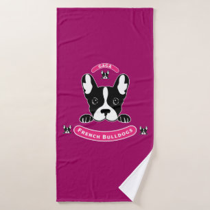 Französische Bulldogs - Funny Pets Gifts - Haustie Badehandtuch