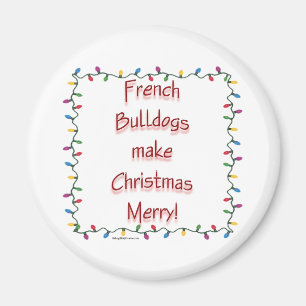 Französische Bullhunde machen Weihnachten froh - M Magnet