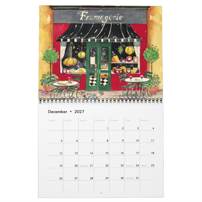 Französische Cafés, Kalender (Dez 2027)