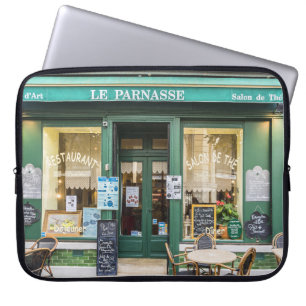 Französische Cafés: Versailles gemütliche Szene. Laptopschutzhülle