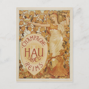 Französische Champagnerwerbung Postkarte