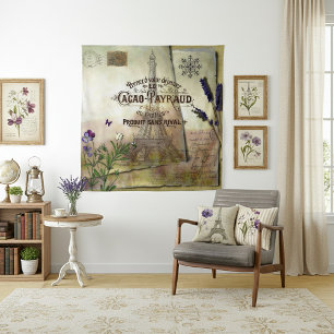 Französische Collage Wandteppich