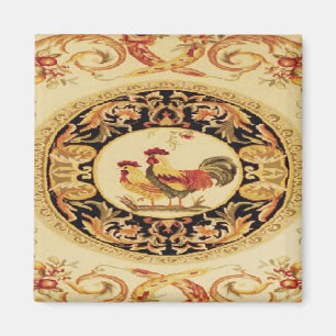 Französische Country Design-Rooster & Hen Kühlschr Magnet