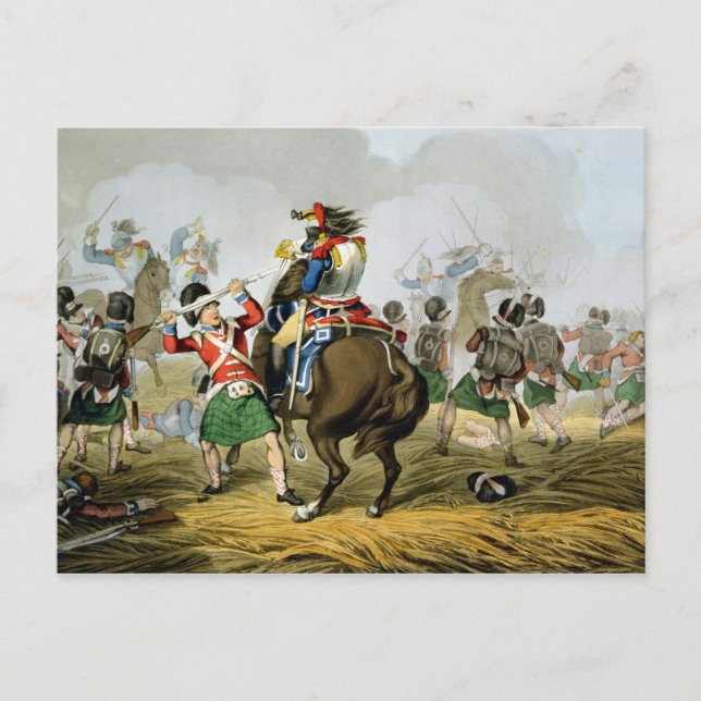Französische Cuirassiers in der Schlacht von Water Postkarte (Vorderseite)