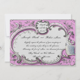 Französische Deko Frame Posh Wedding Einladung