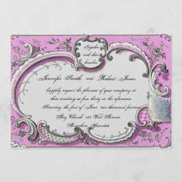 Französische Deko Frame Posh Wedding Einladung