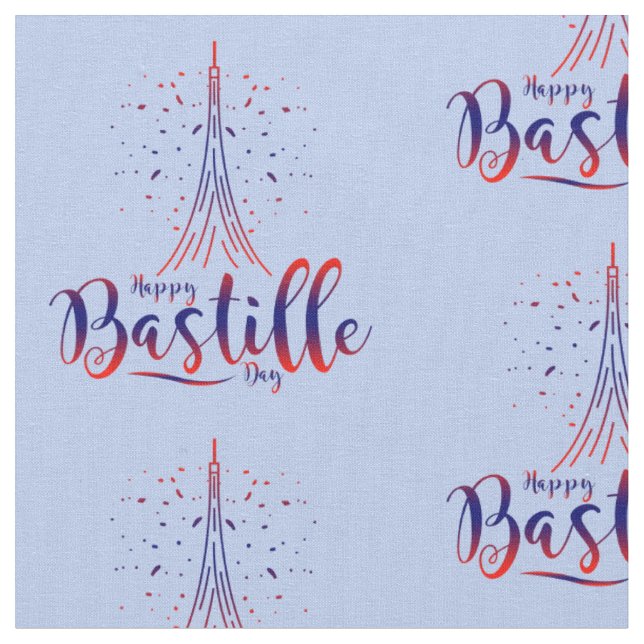 Französische Eiffelturmfabrik Bastille Day Stoff (Nahaufnahme)
