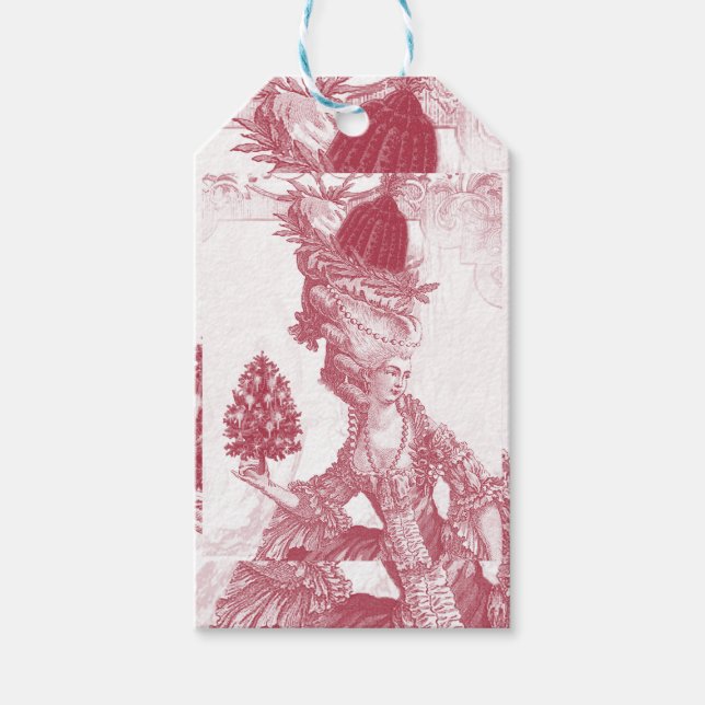 Französische Eleganz Marie Antoinette Joyeux Weihn Geschenkanhänger (Vorderseite)