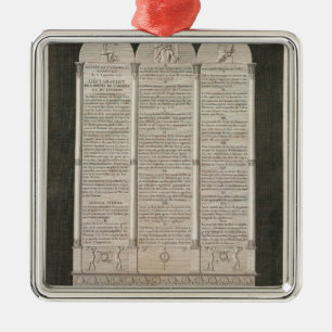 Französische Erklärung der Rechte des Mannes Silbernes Ornament
