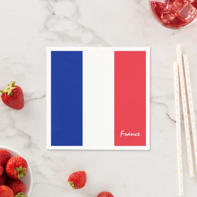 Französische Fahne und französisches Party / Sport Serviette (Beispiel)