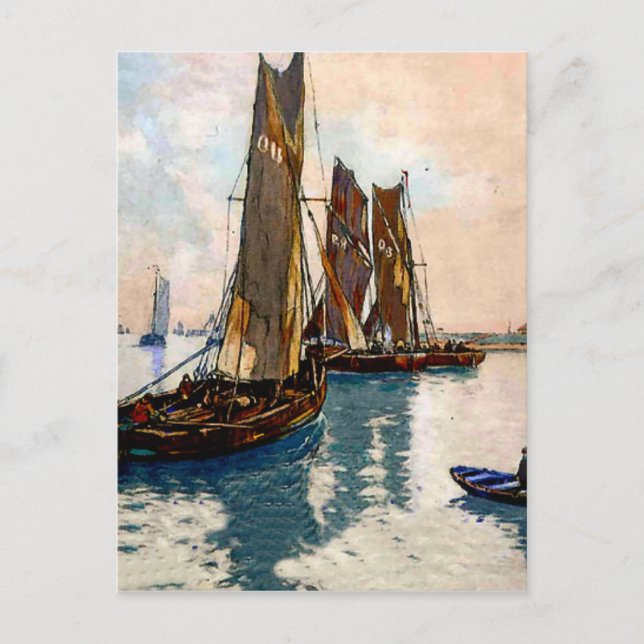 Französische Fischerboote 1925 Postkarte (Vorderseite)