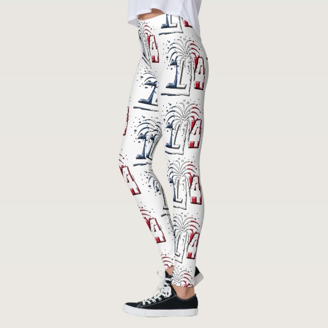 Französische Flagge 14 Juli Quatorze Juillet Basti Leggings (Links)