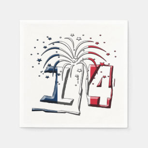 Französische Flagge 14 Juli Quatorze Juillet Basti Serviette