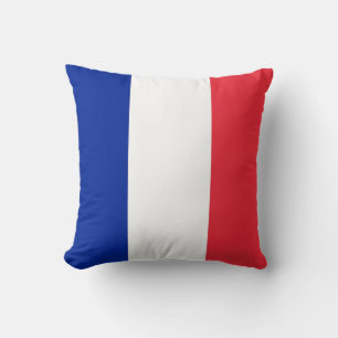 Französische Flagge auf amerikanischem MoJo-Kissen Kissen