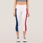 Französische Flagge Capri Leggings<br><div class="desc">Die Nationalflagge Frankreichs.</div>
