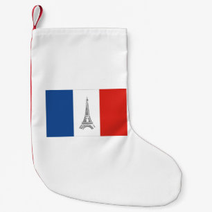 Französische Flagge des Pariser Eiffelturms Kleiner Weihnachtsstrumpf