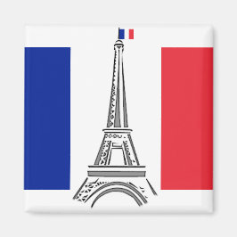 Französische Flagge Eiffelturm Paris Magnet