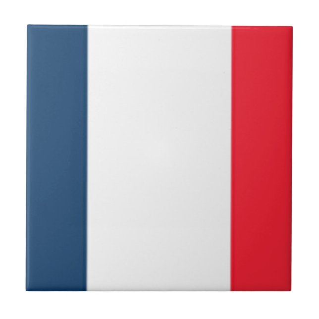 Französische Flagge Fliese (Vorderseite)