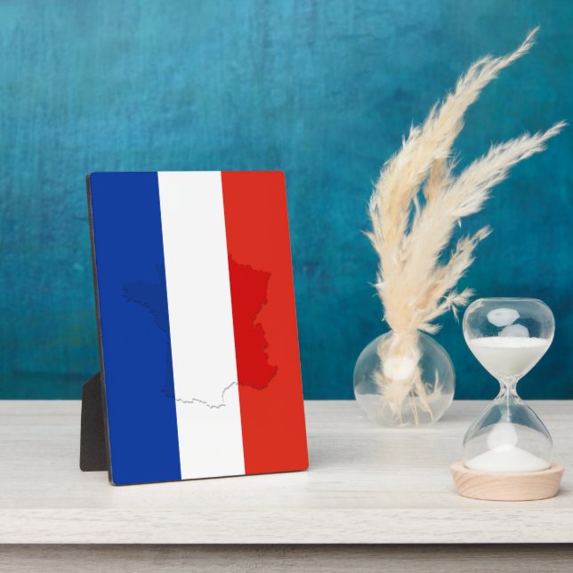 Französische Flagge Fotoplatte (Seite)