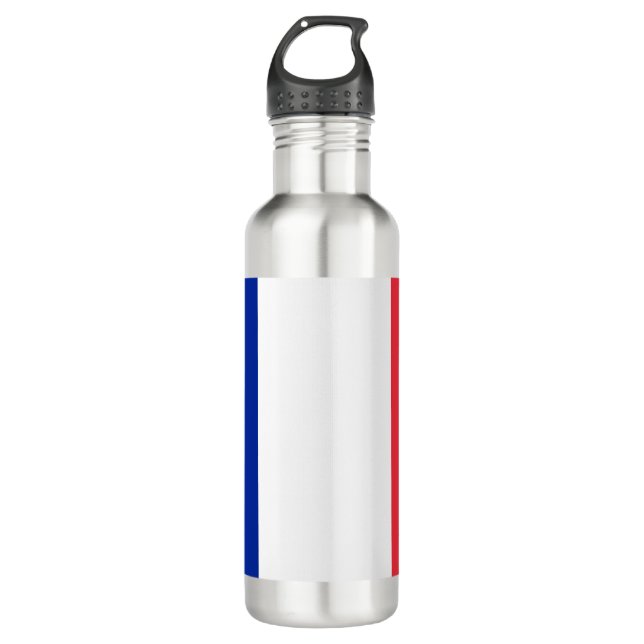 Französische Flagge (Frankreich) Edelstahlflasche (Vorderseite)