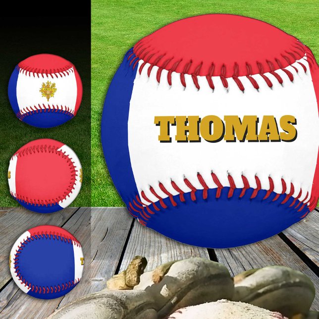 Französische Flagge, Frankreich, Monogramm/Basebal Baseball (Von Creator hochgeladen)