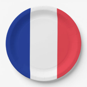 Französische Flagge (Frankreich) Pappteller