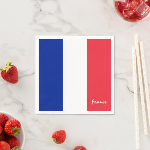 Französische Flagge & Frankreich Party Mode / Spor Serviette